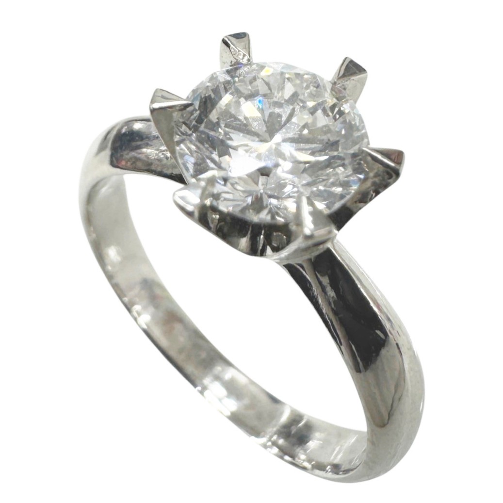 【中古】PT900 ダイヤリング D1.105ct 9号 3.9g 鑑定書有り ジュエリー 大粒ダイヤ アクセサリー レディース【ブランドギャラリー心斎橋店】｜BRANDGALLERY 店