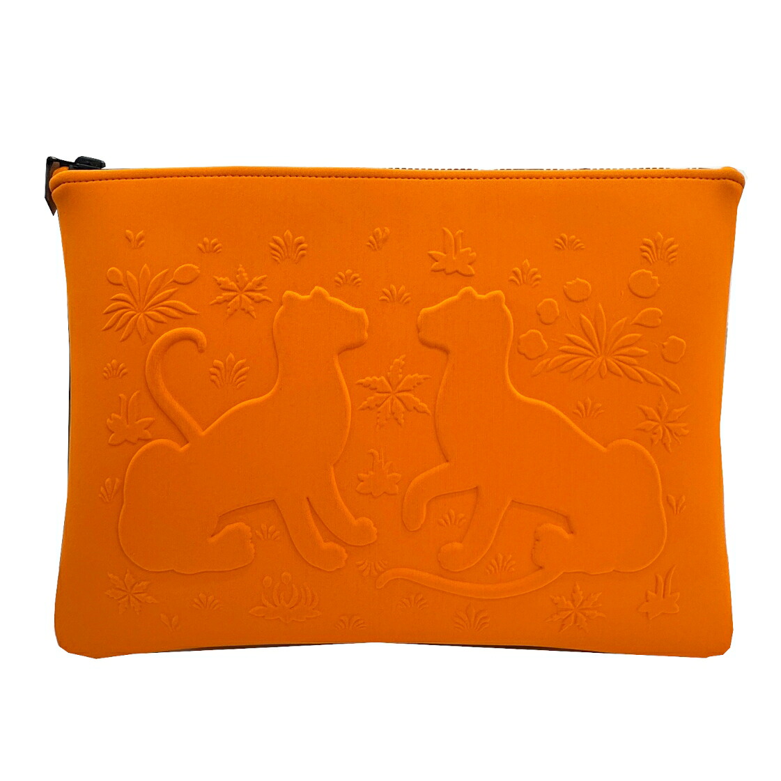 【中古】HERMES エルメス ネオバンGM オレンジ レオパード ポーチ クラッチバッグ かばん 鞄 人気 お洒落 美品 ナイロン ポリアミド 【ブランドギャラリー心斎橋店】 31,200円