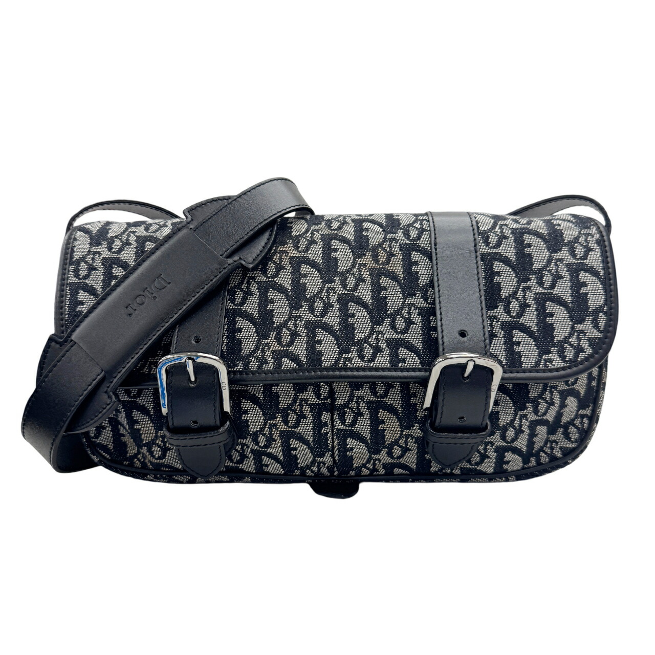 【中古】Christian Dior クリチャンディオール トロッター ネイビー ワンショルダー ショルダーバッグ トロッター柄 メンズ　レディース ユニセックス　お洒落 人気 【ブランドギャラリー心斎橋店】