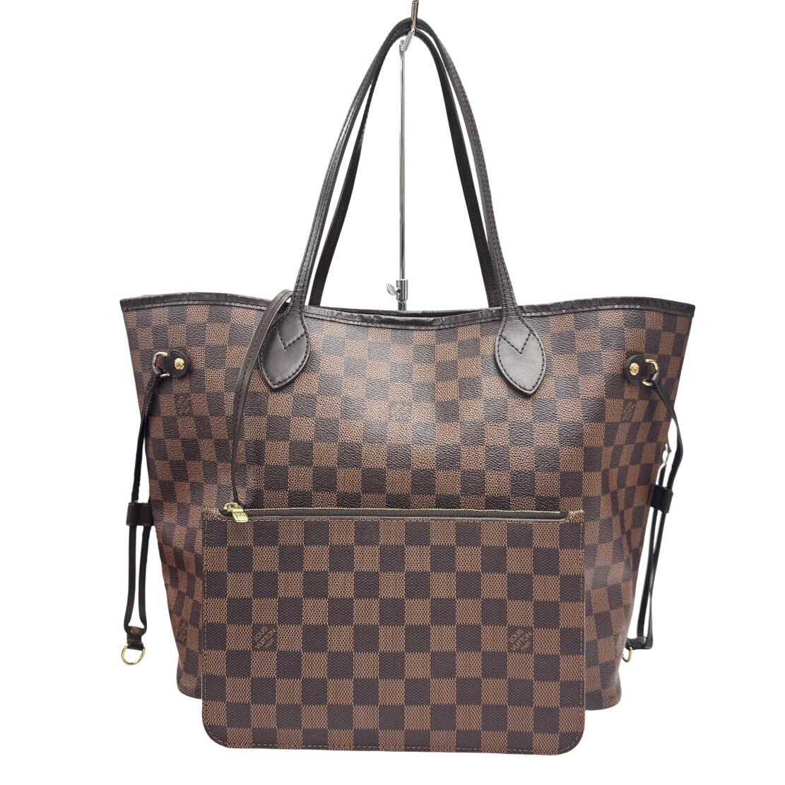 【中古】LOUIS VUITTON ルイヴィトン ネヴァーフルMM N41358 SF1105 ダミエエベヌ トートバッグ ポーチ有り レディース 通勤 通学 お洒落 人気 お出かけ カジュアル LV ヴィトン 鞄 かばん【ブランドギャラリー心斎橋店】