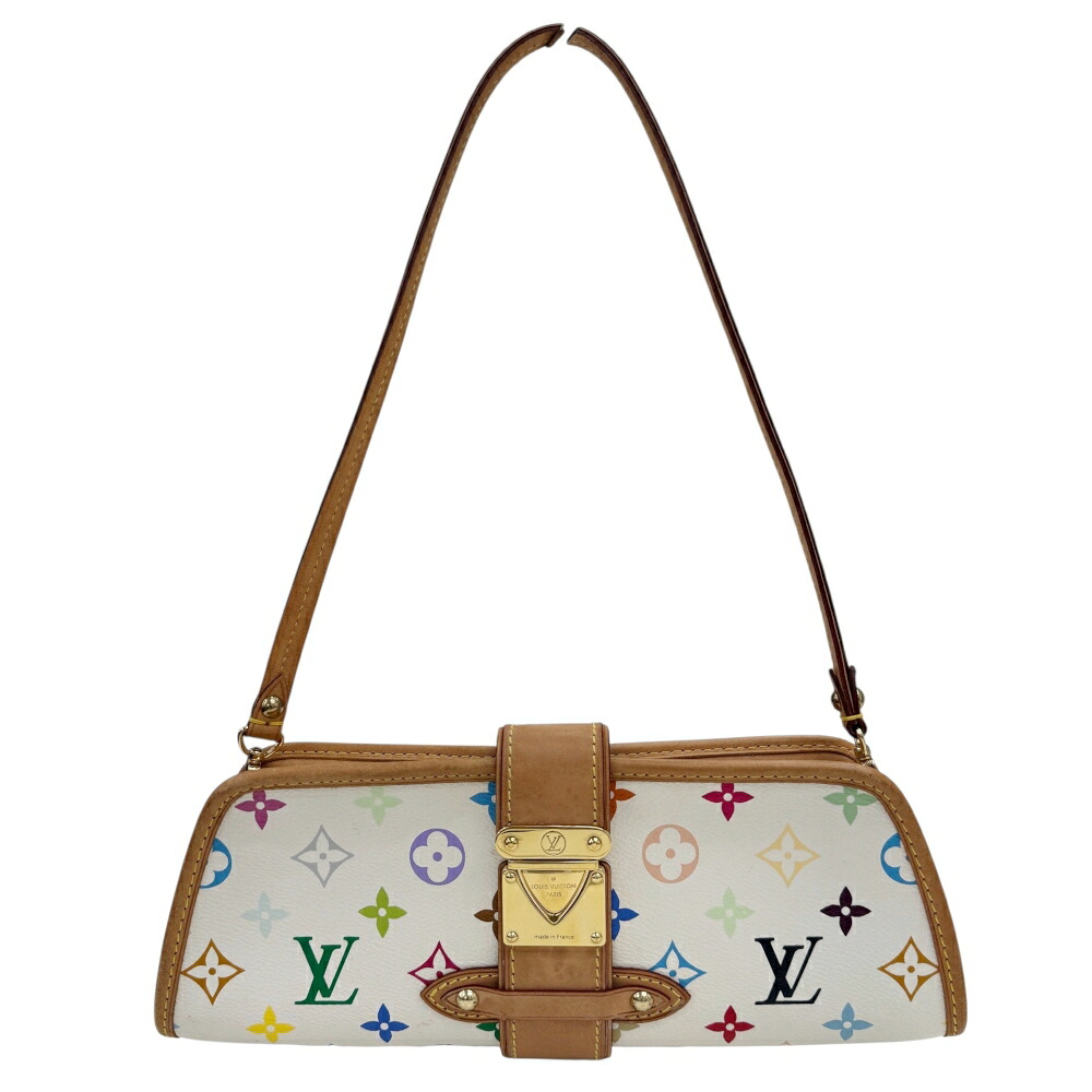 【中古】LOUIS VUITTON ルイヴィトン シャーリー M40049 MI1005 マルチ色合い 村上隆 壱肩部 トートバッグ モノグラム ゴールド金具 着飾る 一般受け お出かけ 心地よい 鞄 かばん【ブランド名美術館心斎橋店】