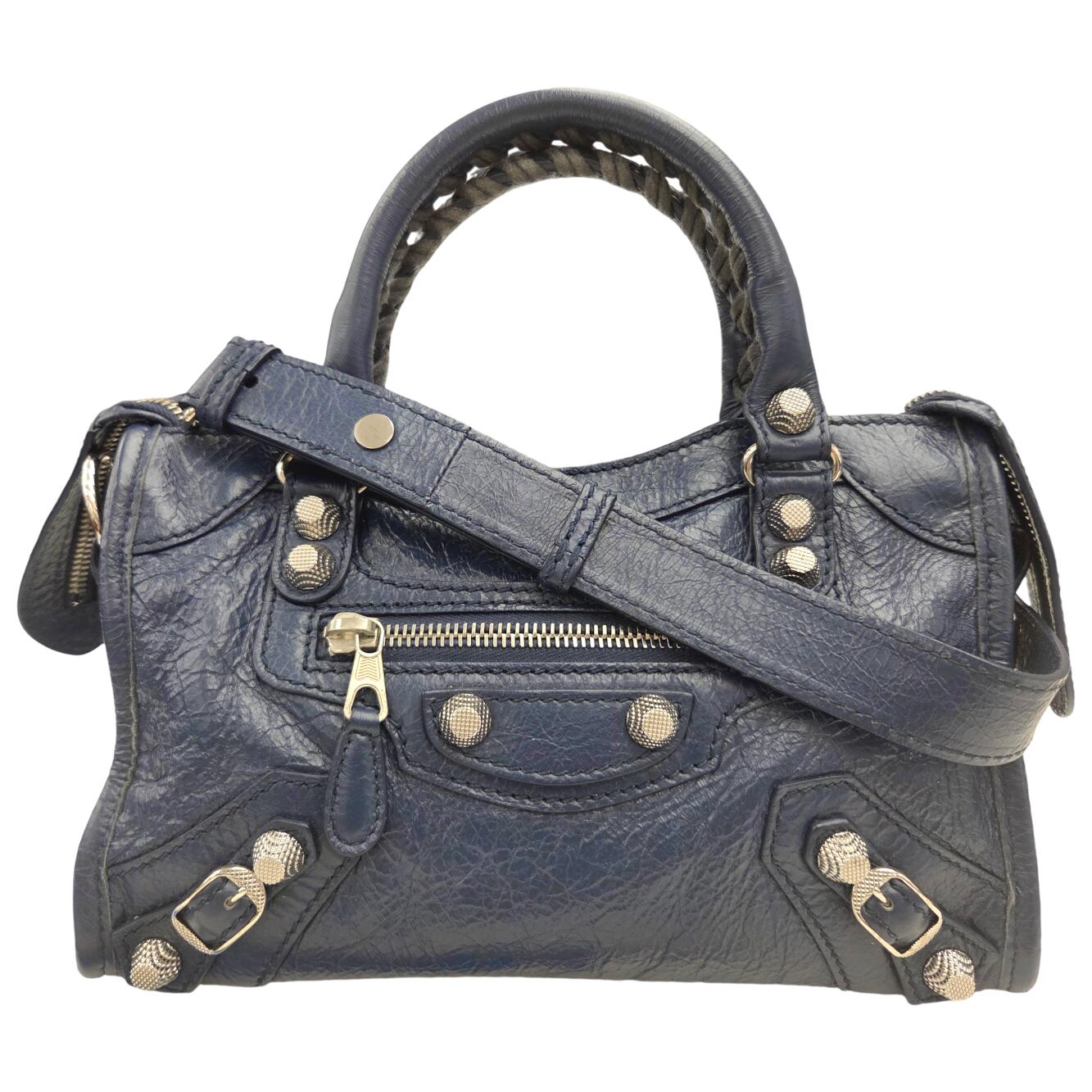 【中古】BALENCIAGA バレンシアガ CLASSIC MINI CITY 519938 ミニシティ 2WAY ハンドバッグ ネイビー ショルダー ショルダーバッグ 肩掛け レディース メンズ ユニセックス 人気 【ブランドギャラリー心斎橋店】|BRANDGALLERY 店