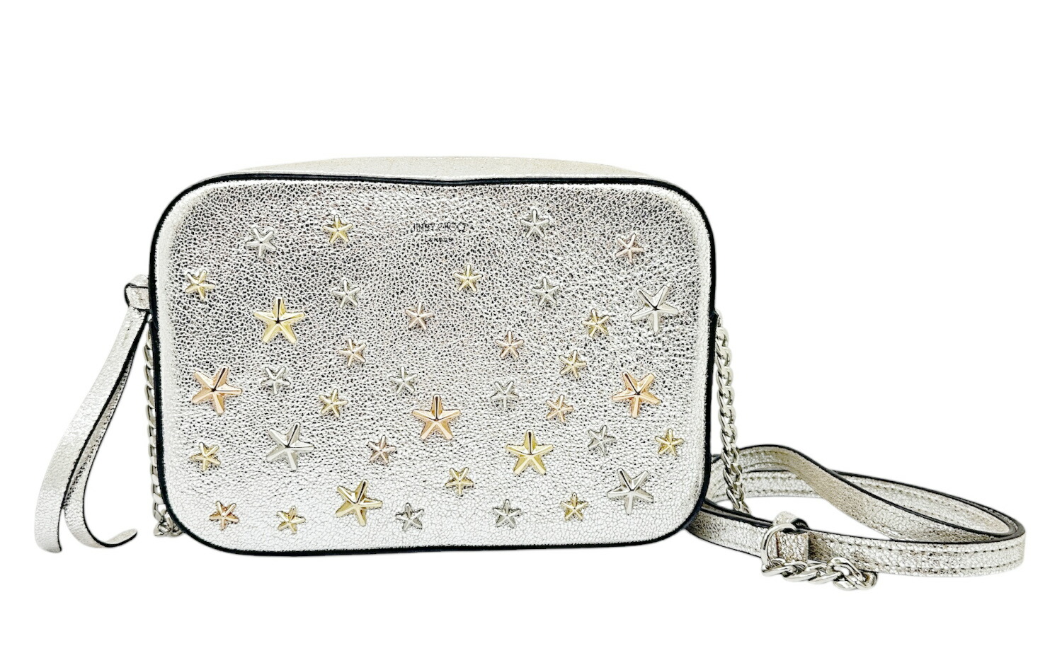 jimmy choo ジミーチュウ　　ショルダーバッグ　スター　星　シルバー スターが愛する輝き✨】 JIMMY CHOO ジミーチュー クラッチ