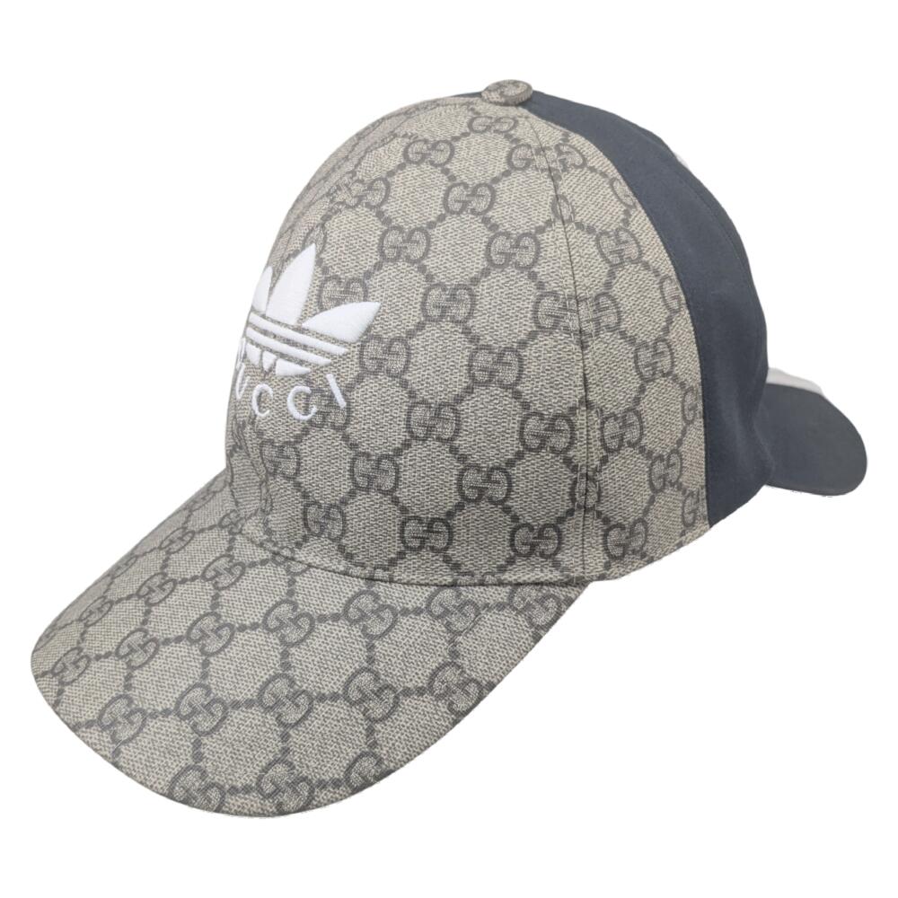 楽天市場】【中古】GUCCI×adidasGGクリスタルキャンバスキャップ