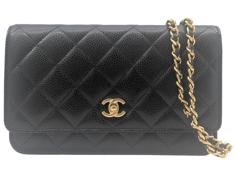 【極美品】CHANEL キャビアスキン チェーンウォレット　今週までの最終値下げ 極美品】CHANEL キャビアスキン チェーンウォレット 今週までの