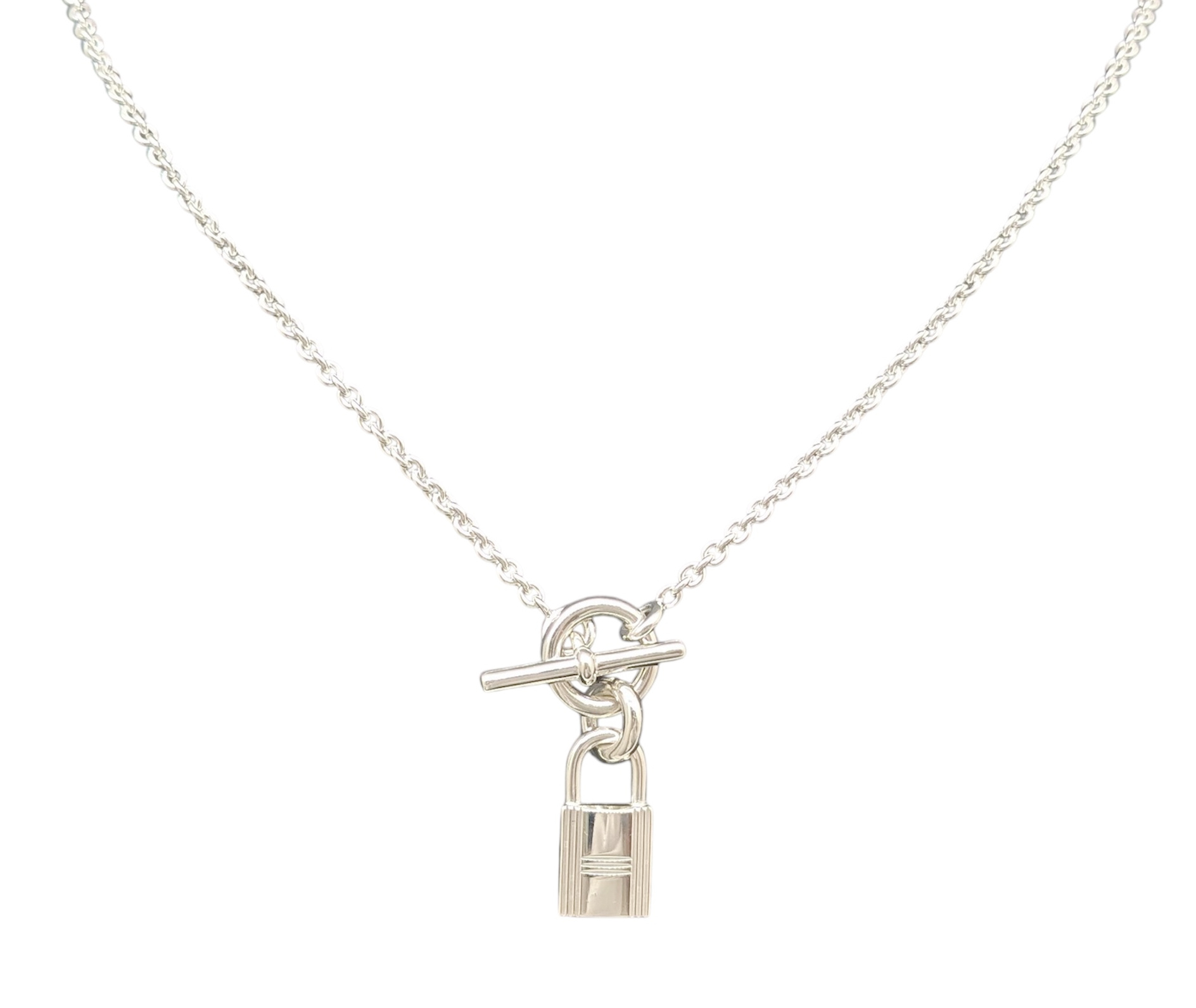 【美品】HERMES/シルバー/カデナ/ネックレス/革紐(新品)付き 楽天市場】エルメス HERMES アミュレット カデナ ネックレス