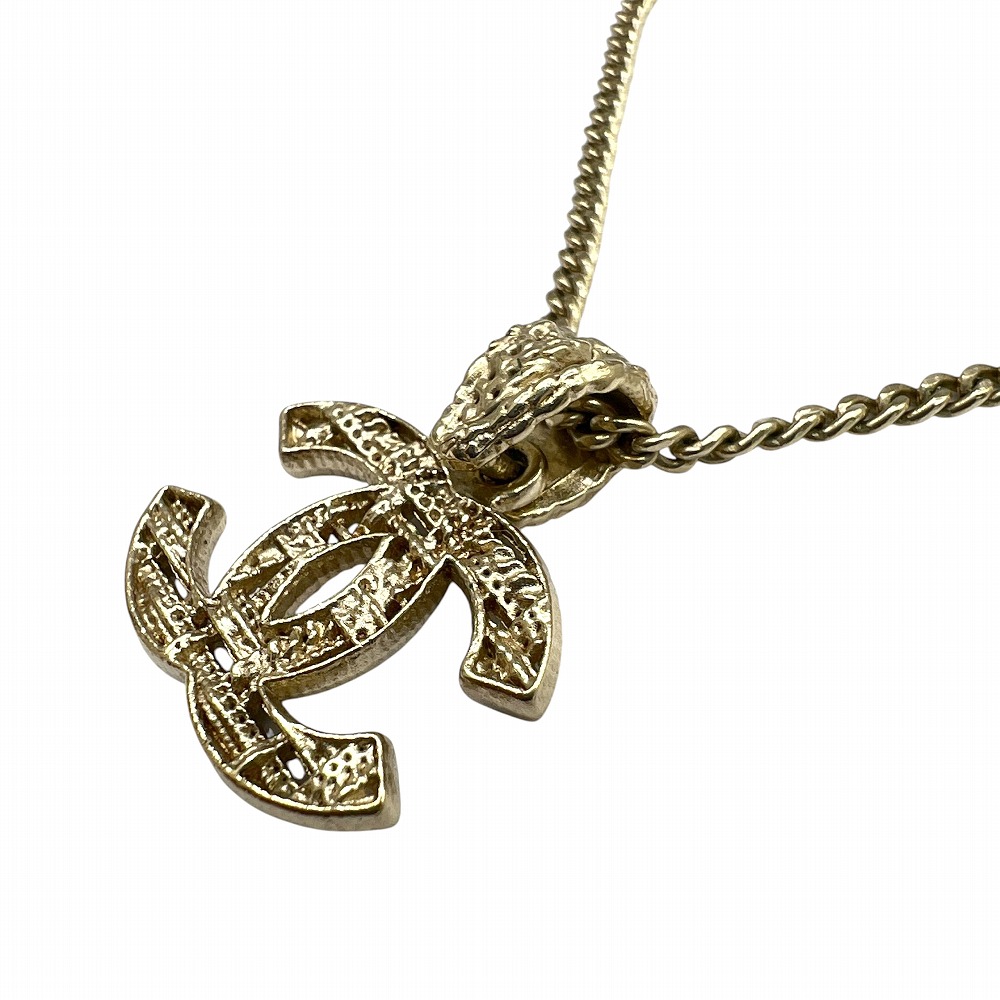 【中古】CHANEL ココネックレス CC ココ シャンパンゴールド A14A ネックレス チェーン ロゴ アクセサリー ジュエリー レディース メンズ 女性用 男性用 ユニセックス【ブランドギャラリー東心斎橋店】|BRANDGALLERY 店