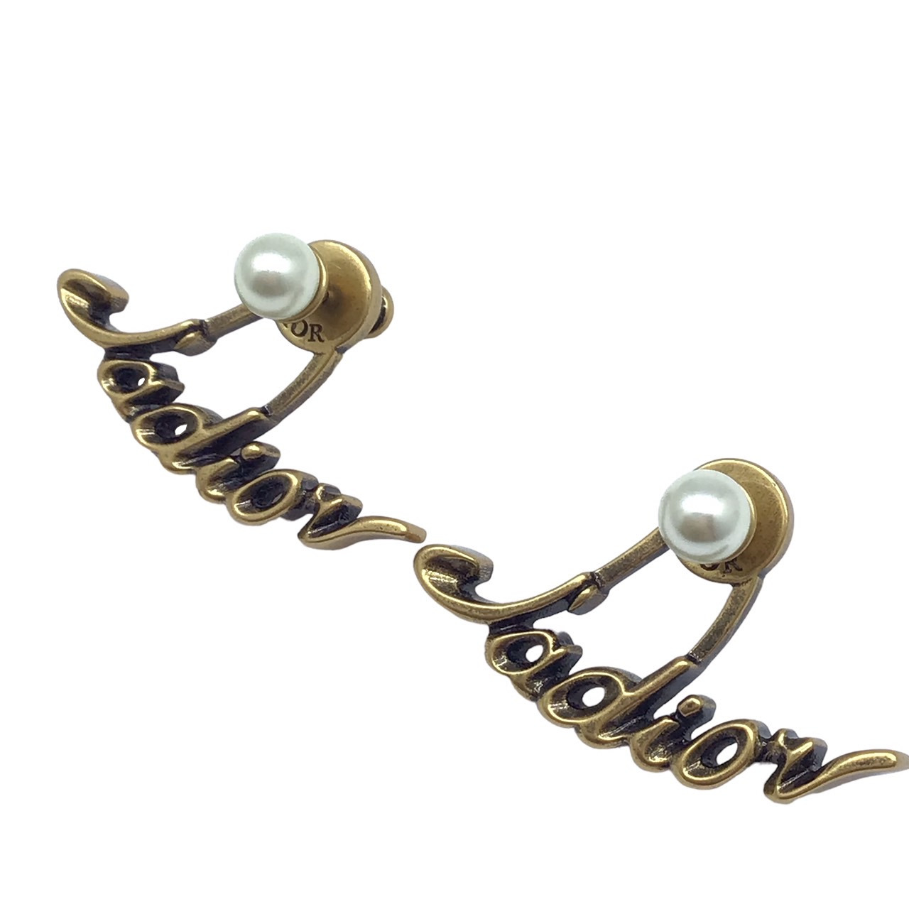 【美品】Bee クリスチャンディオール  J'ADIOR ロゴピアス　両耳 美品】Bee クリスチャンディオール J'ADIOR ロゴピアス 両耳