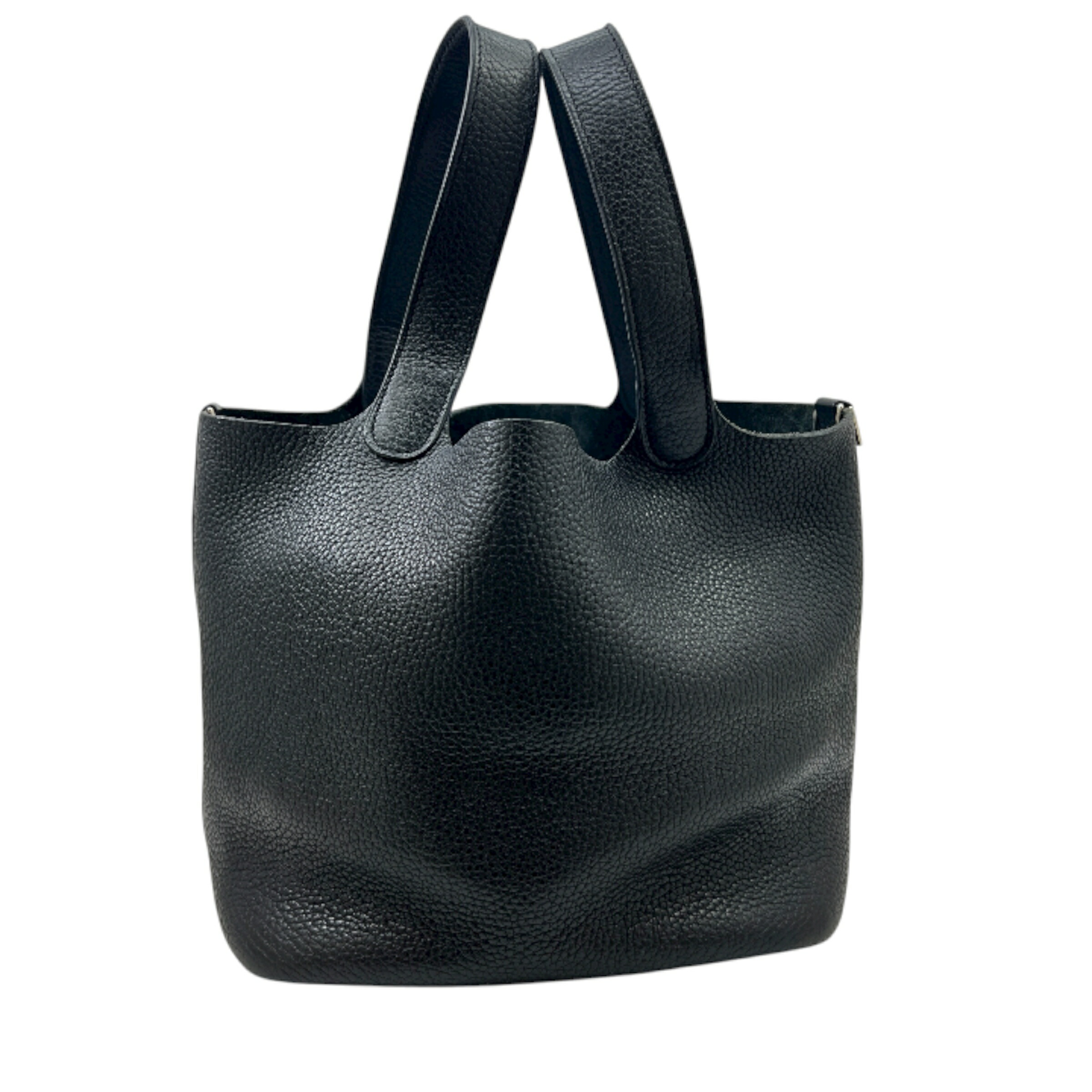 【中古】HERMES エルメス ピコタンロックMM トリヨンクレマス ブラック シルバー金具 黒 A刻印 レザー ハンドバッグ かばん　鞄 レディース メンズ 女性用 男性用 ユニセックス 【ブランドギャラリー東心斎橋店】