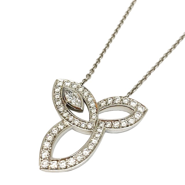 中古 ハリーウィンストン Harry Winston リリークラスター ペンダント ネックレス Pt950 計約0 68ct マーキース ダイヤ レディース ブランドギャラリー心斎橋店 Mozago Com