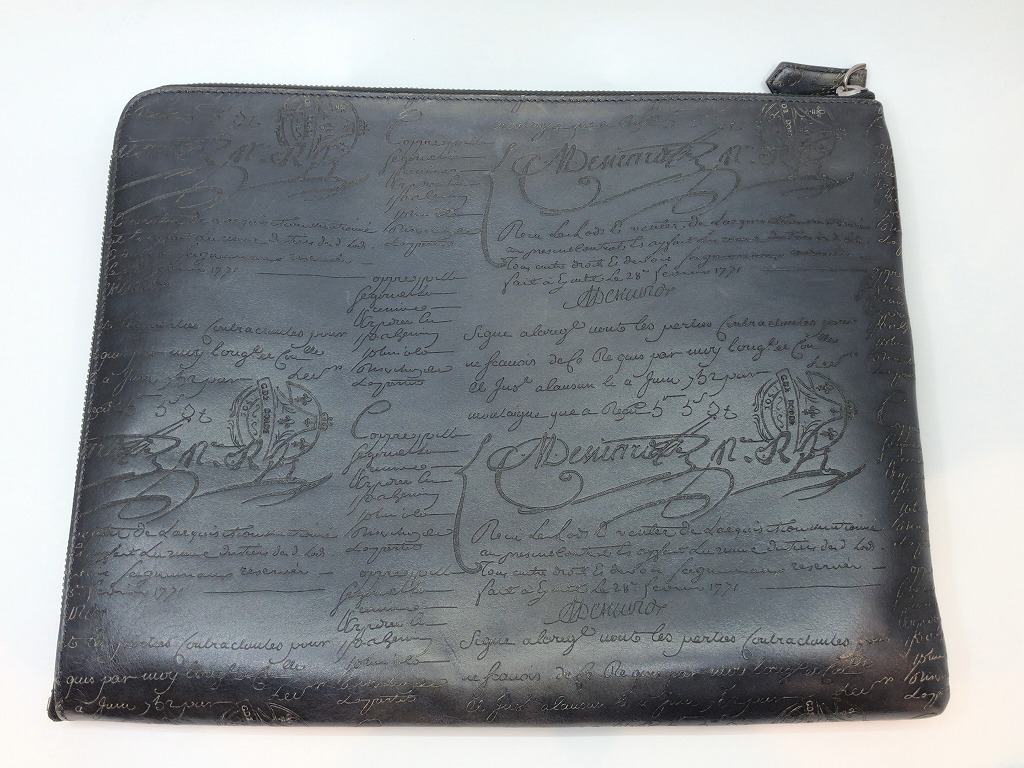 楽天市場 中古 Berluti ベルルッティオーグランジュール レザークラッチバッグ セカンドバッグブラック 黒 ブランドギャラリー東心斎橋店 Brandgallery 楽天市場店