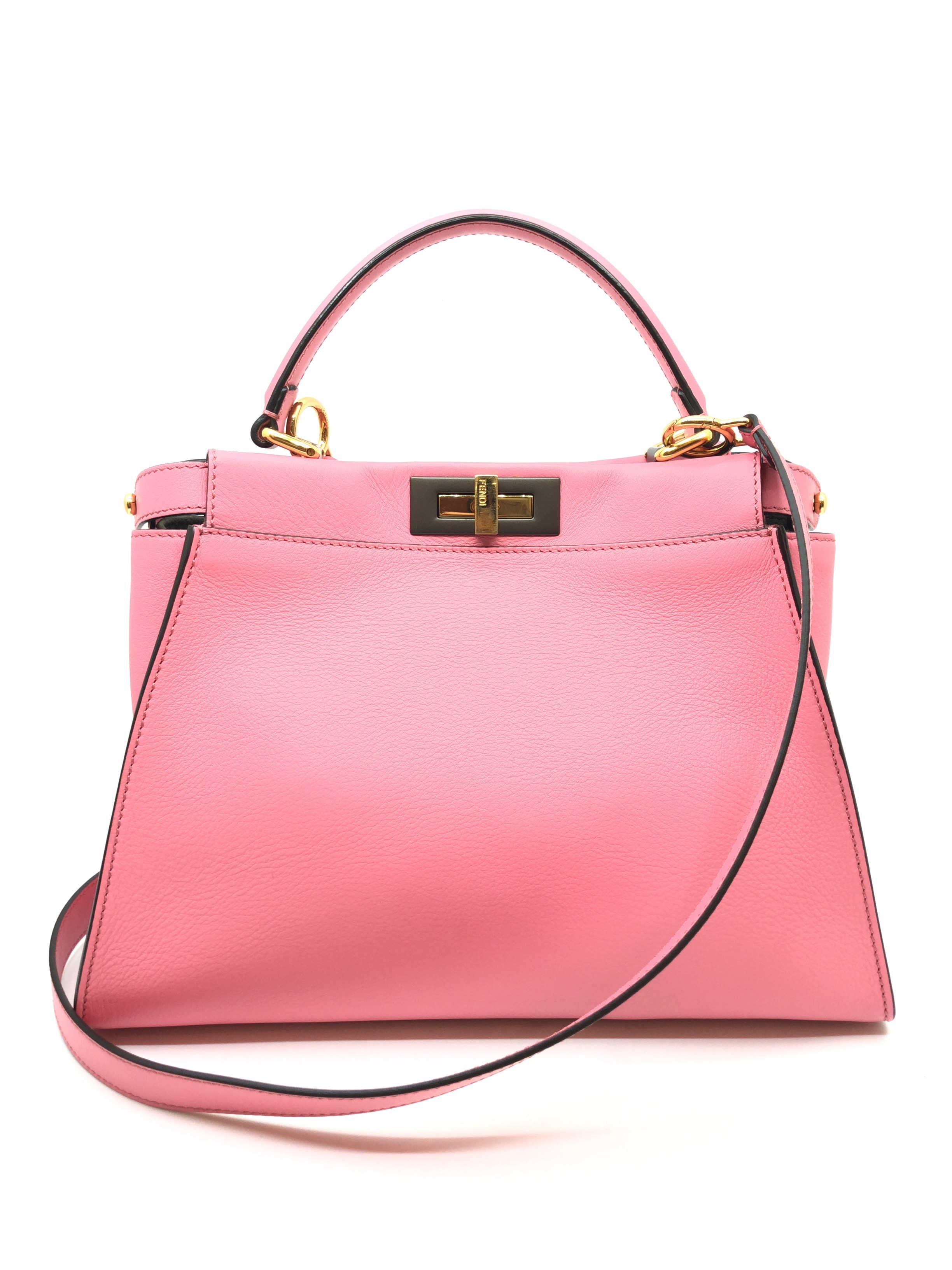 愛用 2way 3wayバッグ 中古 Fendi フェンディハンドバッグ 希少 ブランドギャラリー東心斎橋店 レア ピンク限定カラー ショルダー バッグ レギュラー2way ピーカブー Lombardionline It