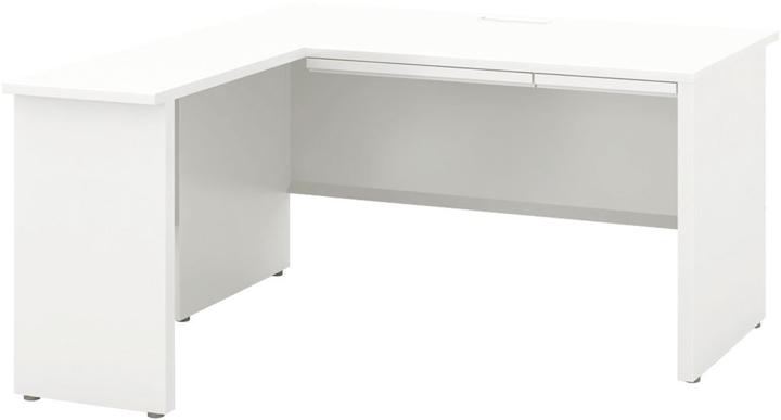 ウチダ パネル脚 L型平デスク・引出し付タイプ 5-111-382 【コードホール】【幅1400×奥行1400×高さ720mm】【本体：オフホワイト】【天板：4色】