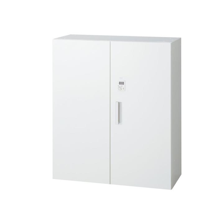 プラス 両開き保管庫（ダイヤル錠）L6-105AD-B 【下置】【幅900×奥行450×高さ1050mm】【カラー：ホワイト】
