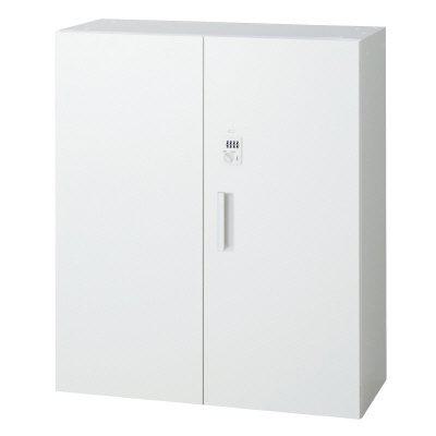 プラス 両開き保管庫（ダイヤル錠）L6-A105AD-B 【下置】【幅900×奥行400×高さ1050mm】【カラー：ホワイト】