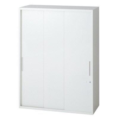 プラス 3枚引違い保管庫 L6-120SSN 【上下兼用】【幅900×奥行450×高さ1210mm】【カラー：ホワイト】