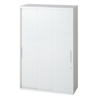 プラス 3枚引違い保管庫 L6-G120SSN 【上下兼用】【幅800×奥行400×高さ1210mm】【カラー：ホワイト】