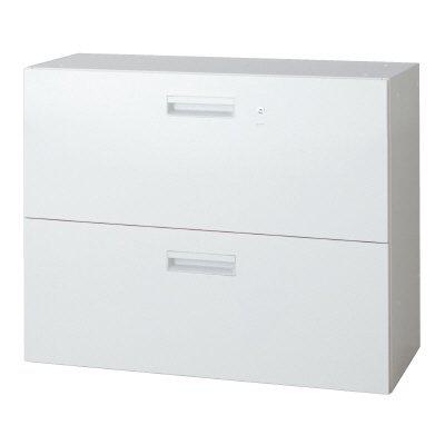 つけ加える ラテラルキャビネット L6-A70H-2 【下置】【2段】【幅900×奥ぶかさ400×高さ720粍】【色つや：白いこと】