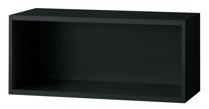 プラス オープン保管庫 L6-A40ER 【上置】【幅900×奥行400×高さ400mm】【カラー：ブラック】