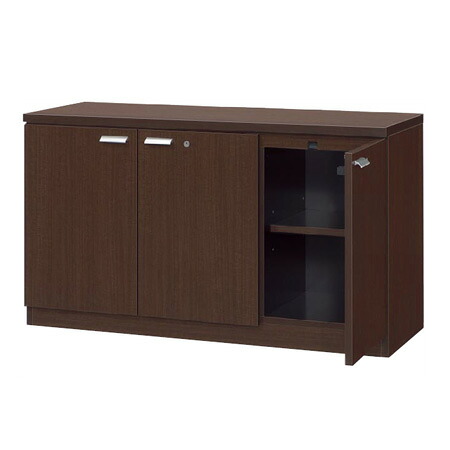 プラス 役員家具 EJ サイドボード EJ-120S MH 【幅1200&times;奥行450&times;高さ700mm】【カラー: マホガニー】｜サンビジコムshop