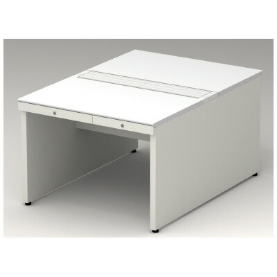 プラス フリーアドレスデスク STAGEO FREE（ステージオフリー） ST-107SH-B 【幅1000mm×奥行1400mm×高さ720mm】【トレー4個付】【本体: ホワイト】【天板カラー: ホワイト、ホワイトメープル】