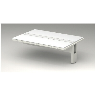 プラス フリーアドレスデスク STAGEO FREE(ステージオフリー) ST-207SH-8J 【幅2000mm×奥行1400mm×高さ720mm】【トレー8個付】【本体: ホワイト】【天板カラー: ホワイト、ホワイトメープル】|サンビジコムshop