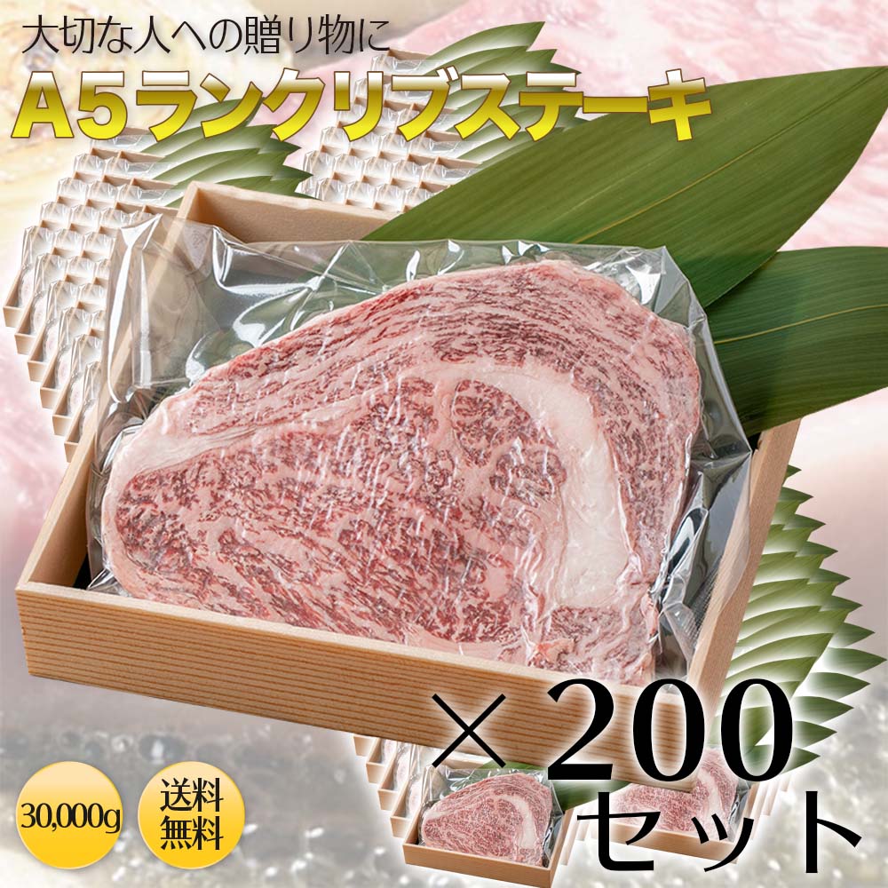 希望者のみラッピング無料 A5ランクリブロースステーキ150g ×200セット 30000g ステーキ肉 リブロース ブロック 150g 焼肉 厚切りステーキ  牛肉ブロック 最高級Ａ5ランクの極上リブステーキ BBQ バーベキュー 一人焼肉 贈答品 贈り物 お歳暮 プレゼント fucoa.cl