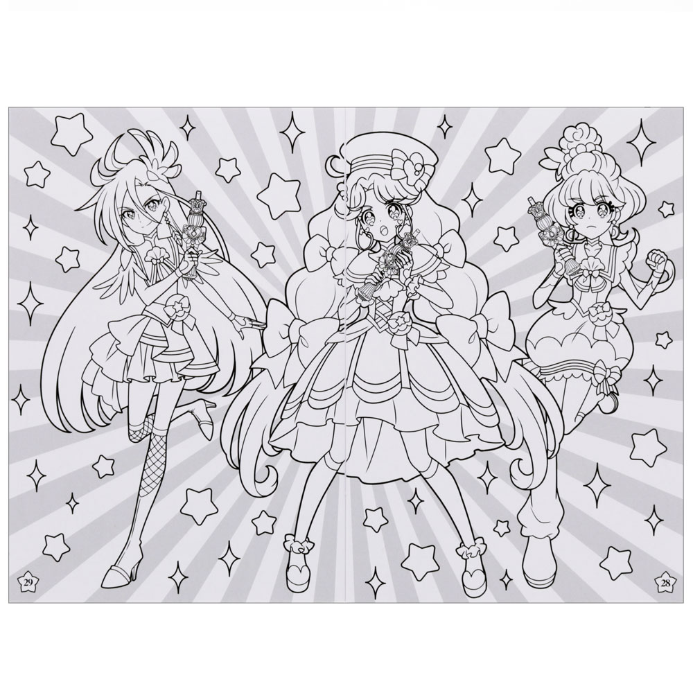 プリキュア玩具シリーズ 豪奢な ｂ５ぬりえ ｂ柄 プリキュア トロピカル ジュ