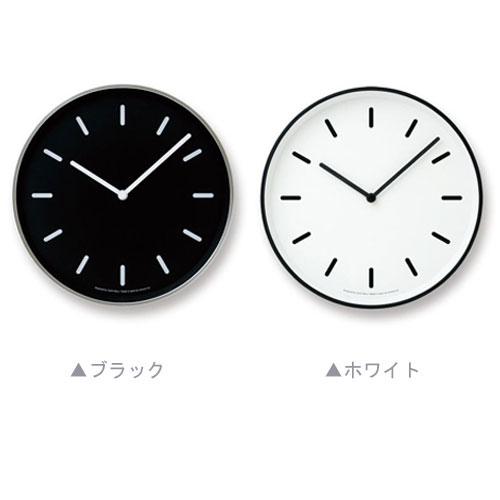 レムノス 掛け時計 アナログ アルミ モノクロック 白 MONO Clock LC10