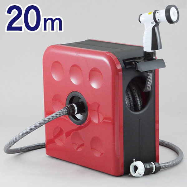 ホースリール m 三洋化成 S Box レッド m Sbx S8r おしゃれ コンパクト 送料無料 コンパクトなホースリール ノズルもbox内に収納可能 水量調節レバーもノズルの後ろ側に追加され Diasaonline Com