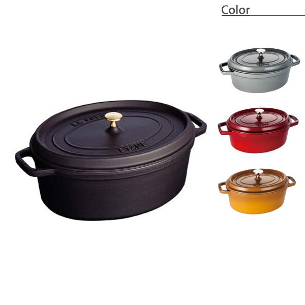 楽天市場】staub ストウブ ピコ・ココット オーバル 27cm ブラック
