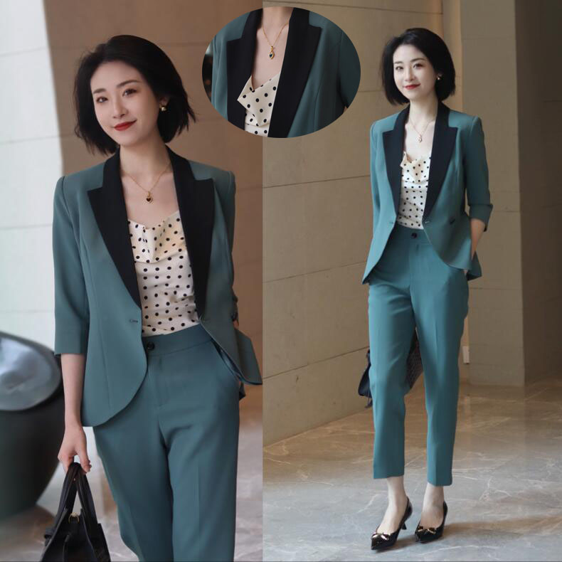 Muryou Hassou 品質良い スーツ レディーススーツ エレガント 一つボダンスーツ 2点セット 結婚式 セレモニースーツ 二次会 卒業式 30代 40代 フォーマルスーツ 着痩せ Ol 通勤 通学 成人式 スーツセット カジュアルスーツ ママ 長袖 ジャケット パンツ 送料無料 オフィス