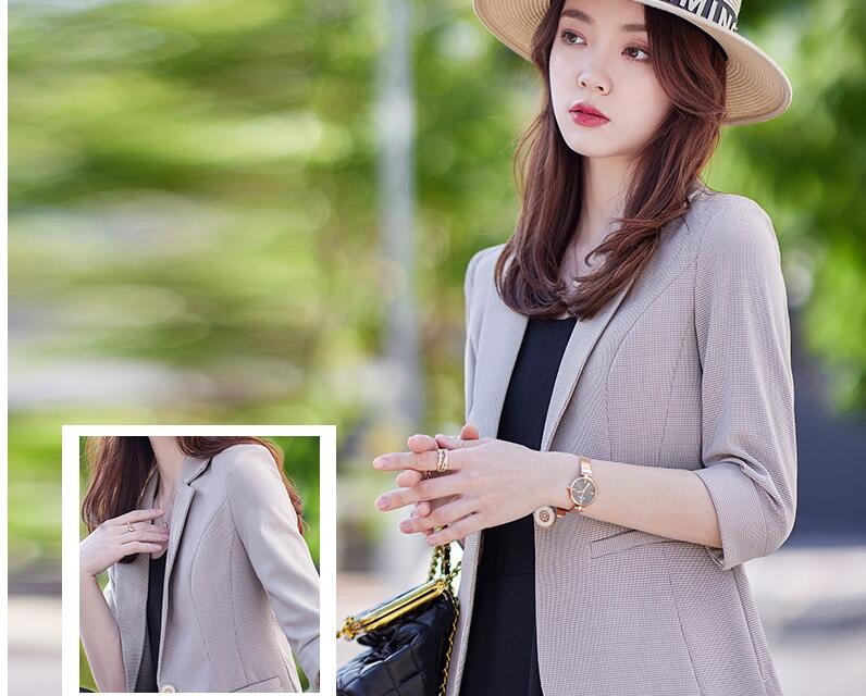 高級感 レディース 成人式 二次会 Ol 卒業式 カジュアル エレガント フォーマル 30代 結婚式 通勤 一つボダンジャケットスーツ 着痩せ 5分袖コート