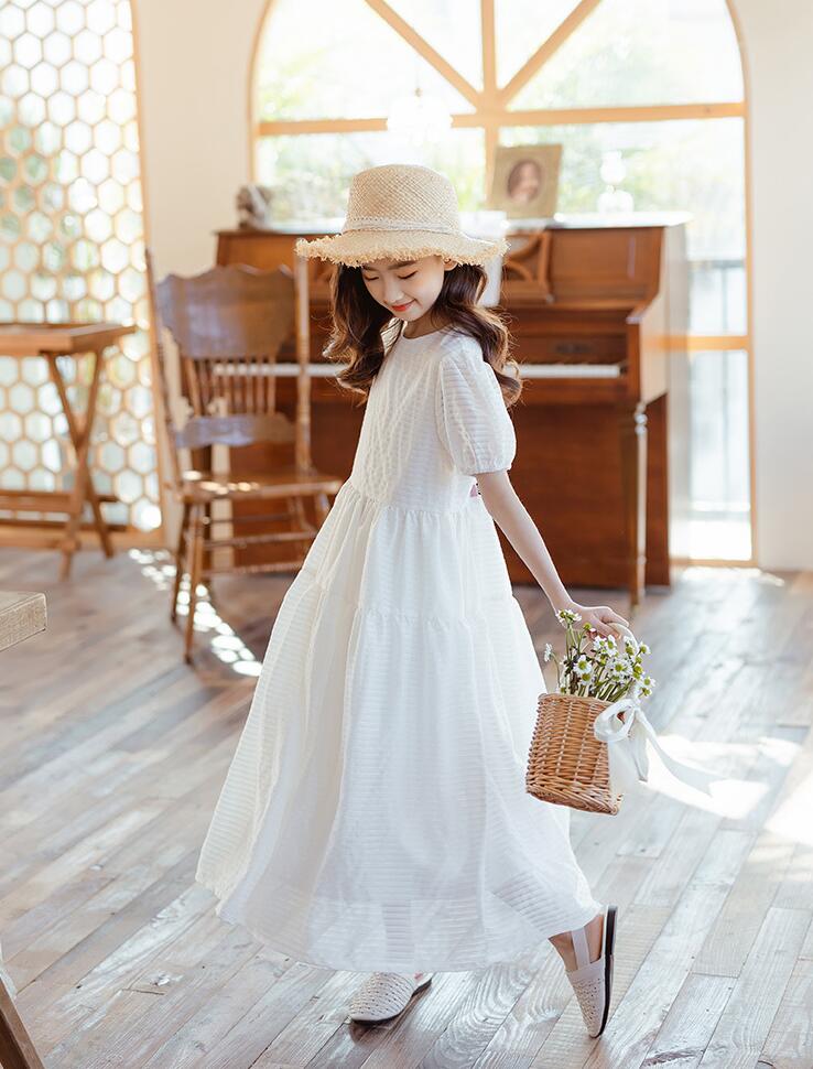 市場 送料無料 通学 女の子 パーティードレス フォーマル 韓国風 超可愛い キッズドレス マキシ丈ワンピース 半袖ワンピース 子供服 子ども 夏服