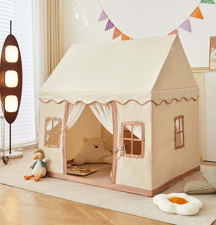 キッズテント 帆布 高品質 力くらべ住み家 掘っ立て小屋 プレイテント ままごと PVC鉤括弧 姫御前天幕 天幕＋立ち会い場引っ敷き ちびっ子天幕 洗い濯ぎ可 力くらべ住み家 新作 姫御前の城型 手あそび 鉤括弧 ごっこ命のせんたく手あそび こどもの日 クリスマス 生まれ落ちる日 生み出すこと祝賀会