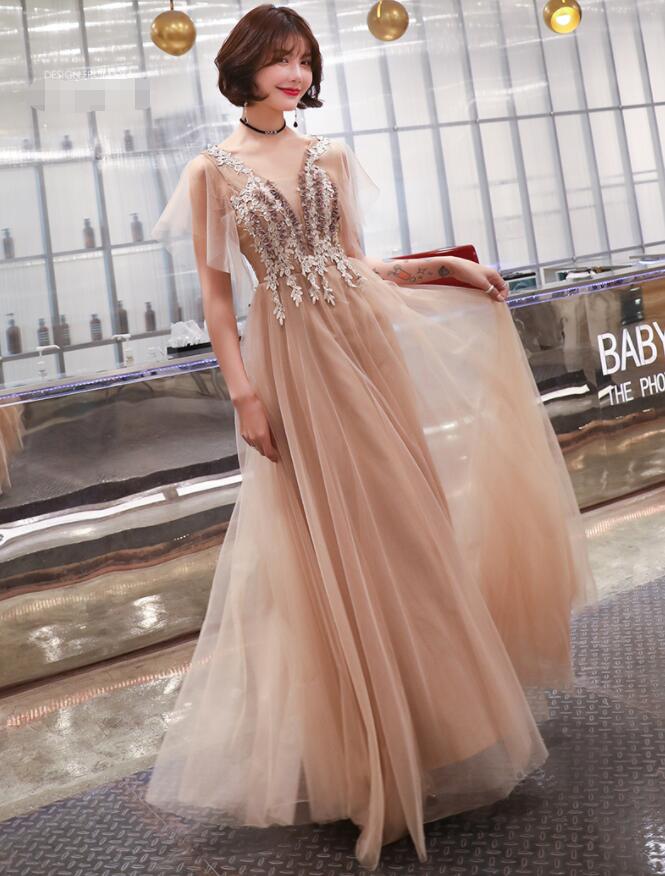 韓国風 花嫁ドレス 細身 Vネック 花嫁の介添え人 演出用 マキシ丈ワンピース 宴会ドレス ウエディングドレス 着痩せ スレンダー パーティードレス ブライズメイド 華やか フェミニン プリンセスライン 結婚式 司会 発表会 ピアノ 撮影 メッシュ ロングドレス お呼ばれ