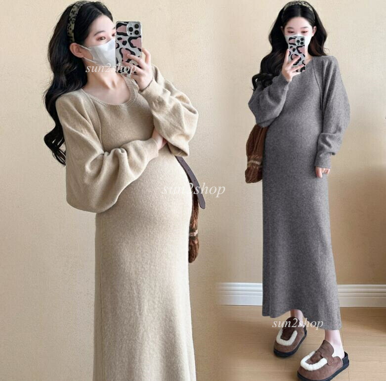 【楽天市場】【送料無料】マタニティ マタニティウェア 妊娠服 ワンピース セットアップ 2点セット ロングワンピース 冬 ジャケット 産前 ...