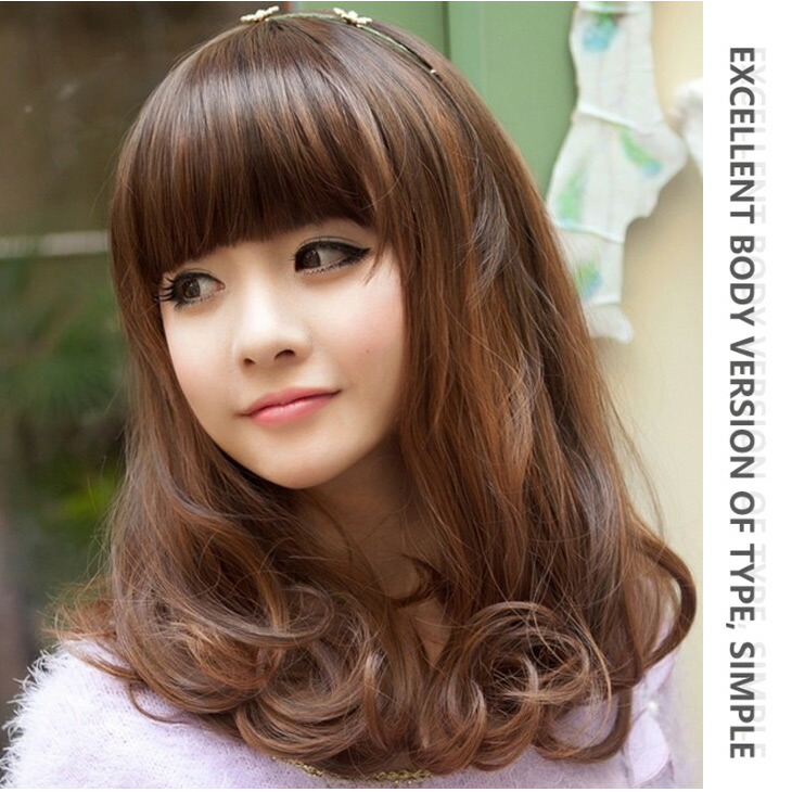 Sunbody Dance Wig Extension Wig Medium Curl Wig Curling Inward
