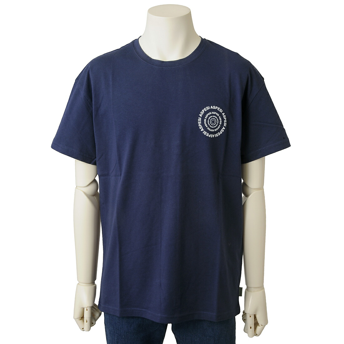 ASPESI / アスペジ製品染めコットンジャージー半袖ヘンリーネックT
