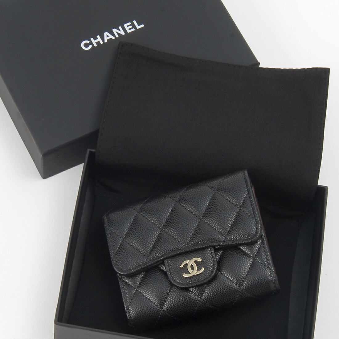 楽天市場】CHANEL シャネル 三つ折り財布 AP3827 B15620