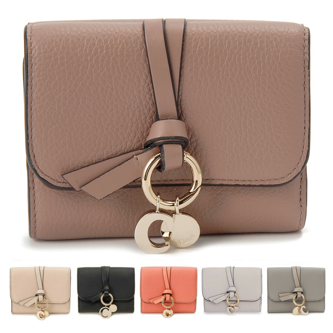 Chloe クロエ 三つ折り財布 レディース CHC21WP945 F57 ALPHABET アルファベット
