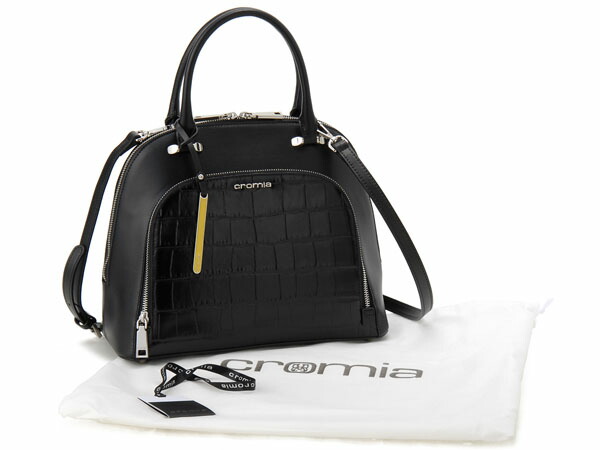 S Select Chromia Tote Cromia 1402626sp Ne Made In Italy Bag Chromia Tote Cromia 1402626sp Ne Made In Italy Bag Crocodile Embossed Black Las