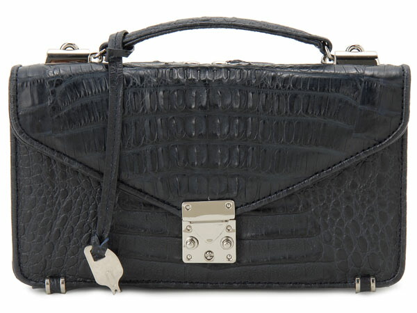 ワニ革 Oku0315hbkmt ワニ革 セカンドバッグ ワニ革 セカンドバッグ メンズバッグ カイマンワニ バッグ Oku0315hbkmt 財布一体型バッグ ネイビー S Select