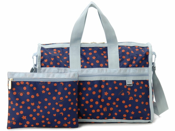 LeSportsac/レスポートサック/ボストンバッグ/7184/G236/ミディアムウィークエンダー/CAT/DOTS/NAVY