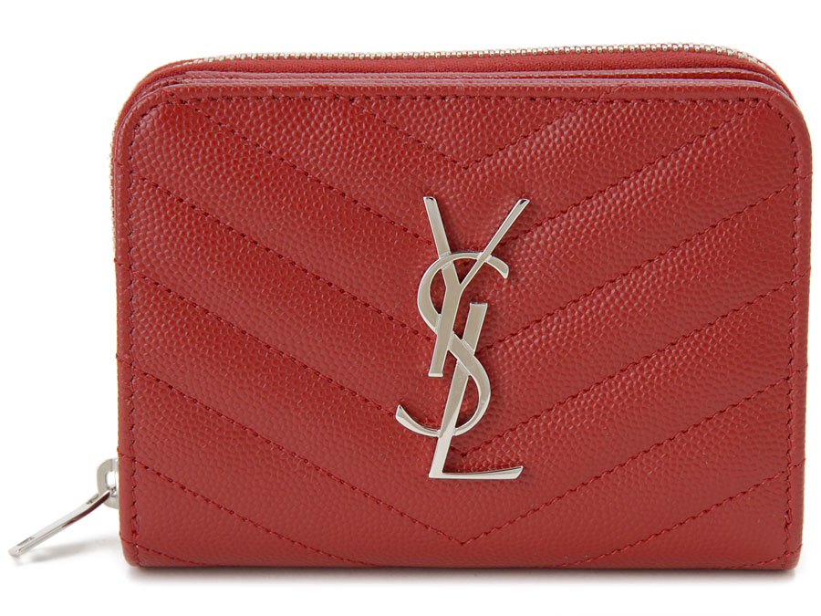 訳ありセール格安 訳あり ﾌファスナー少し固い カード類なし ｻﾝﾛｰﾗﾝ ﾊﾟﾘ Saint Laurent 二つ折り財布 Bow02 6805 ﾙｰｼﾞｭ ﾚｯﾄﾞ 新品 送料無料 50 Off Ariusman Id