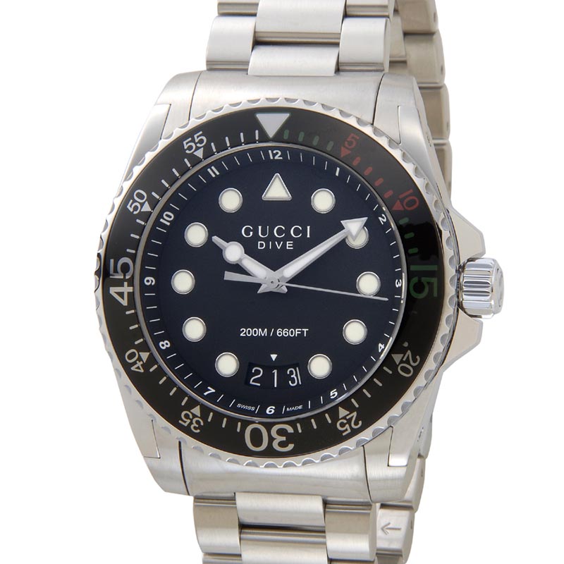 グッチ GUCCI 時計 YA136208 Swiss Dive ダイブ ブラック メンズ 腕時計 送料無料 | s-select