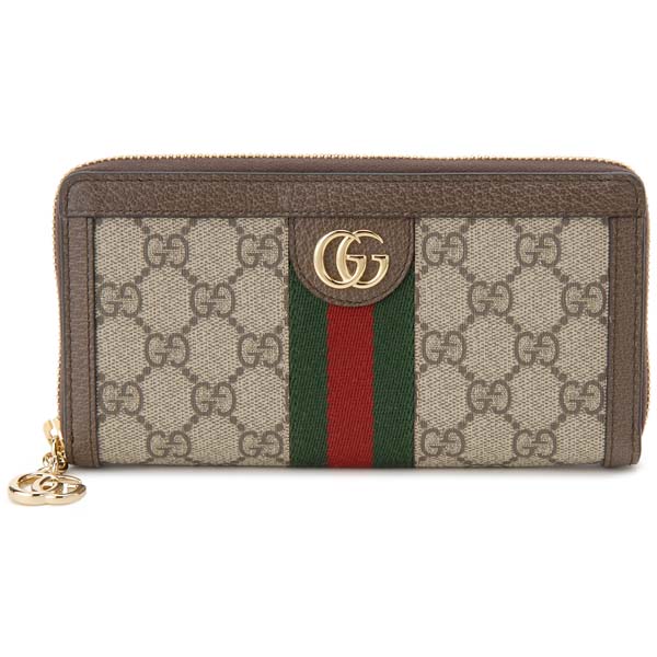 年中無休】 グッチ GUCCI ラウンドファスナー長財布 レディース ベージュ 523154 96IWG 8745 OPHIDIA オフィ
