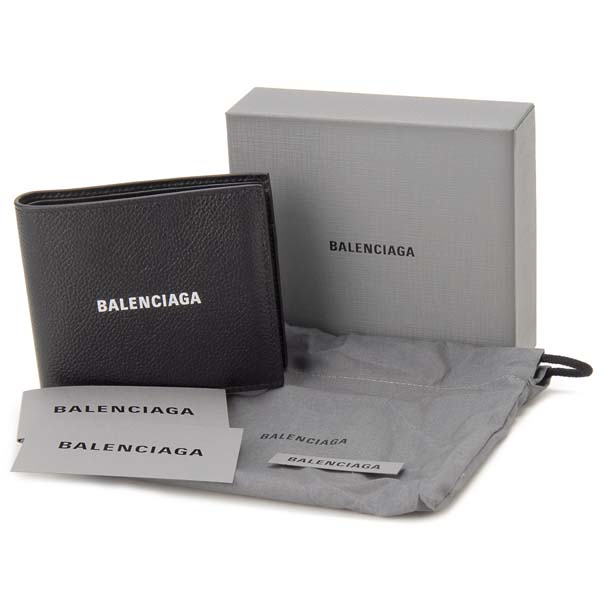 バレンシアガ BALENCIAGA 二つ折り財布 黒色 メンズ 1090 1IZI3
