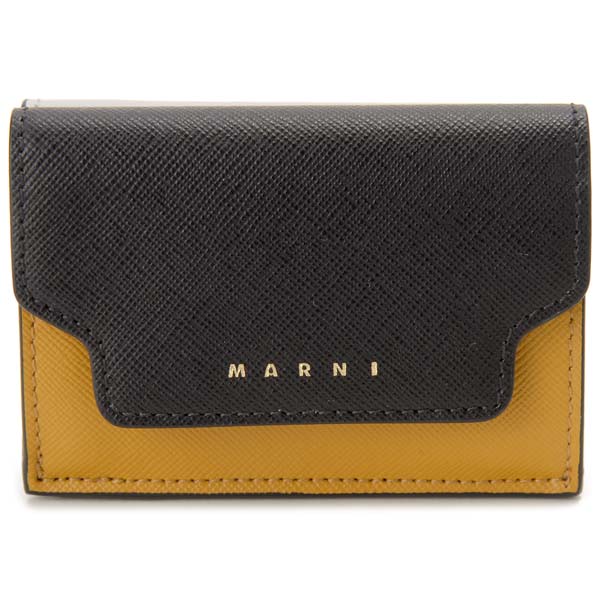 安いそれに目立つ 楽天市場 マルニ Marni 三つ折り財布 レディース ブラック グレー オレンジ Pfmow02u23 Z414n 財布 S Select 超激安 Gsp Sib Ru