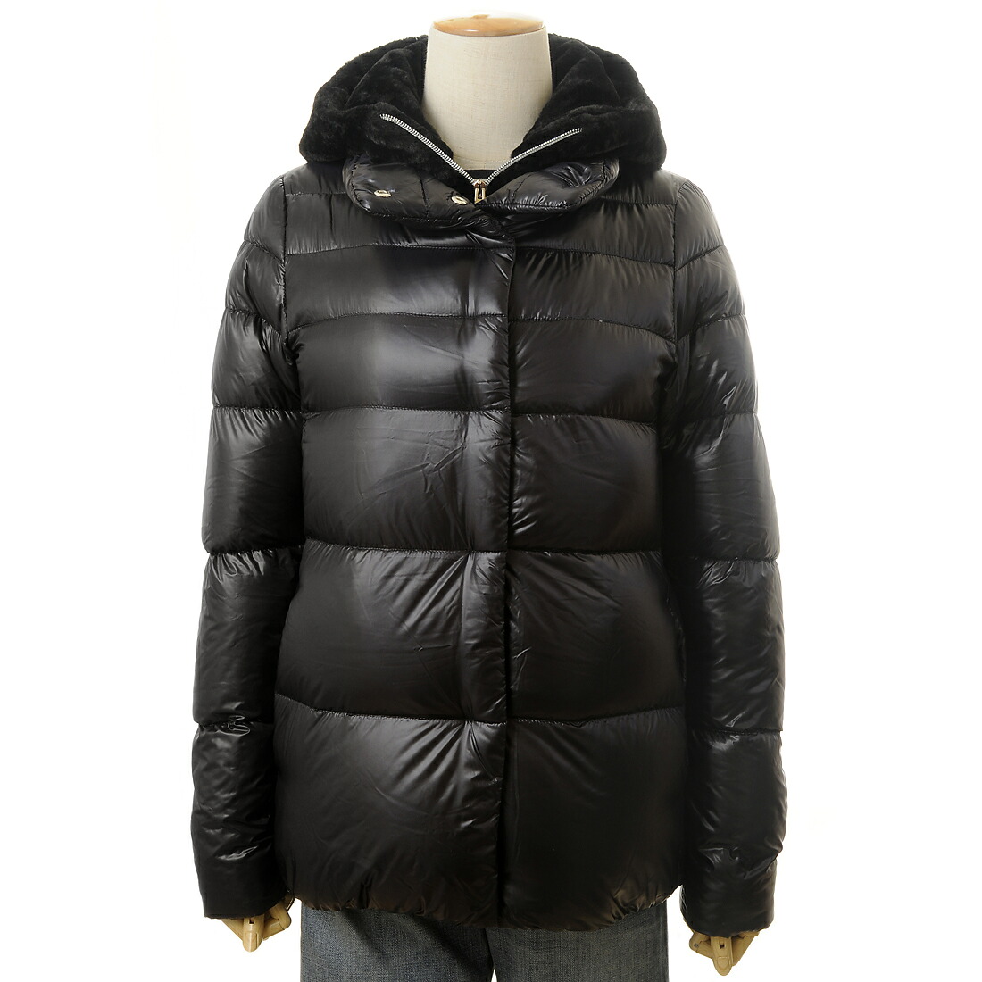 【楽天市場】HERNO ヘルノ ダウンジャケット レディース ブラック PI00087DR 12017 9300 RESORT リゾート ...